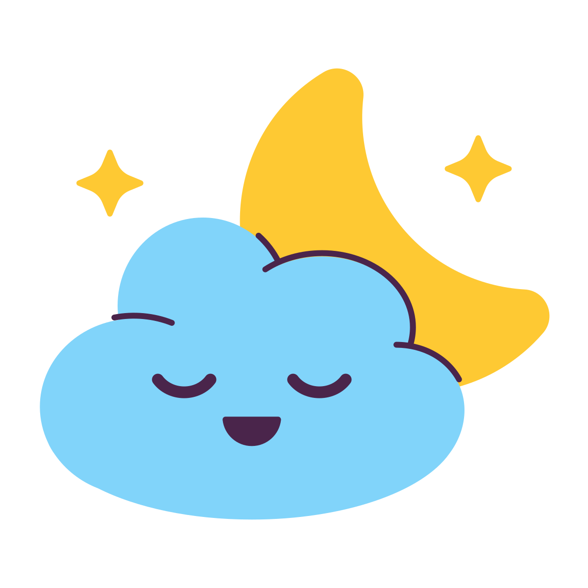 keek style partly cloudy night icon