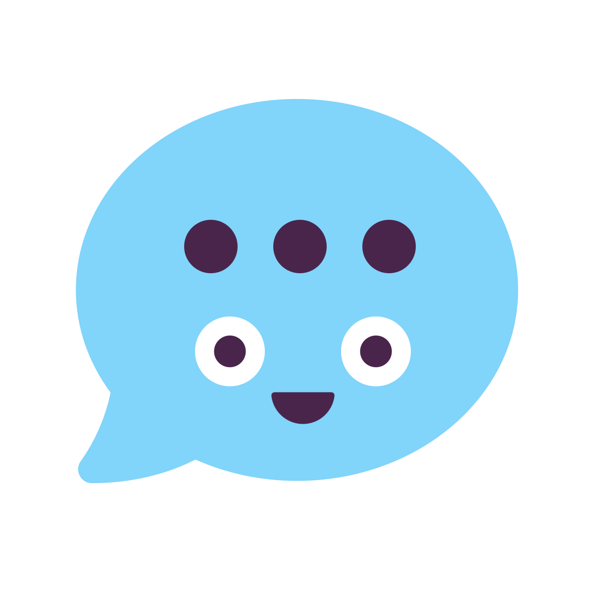 keek style speech bubble with dots icon