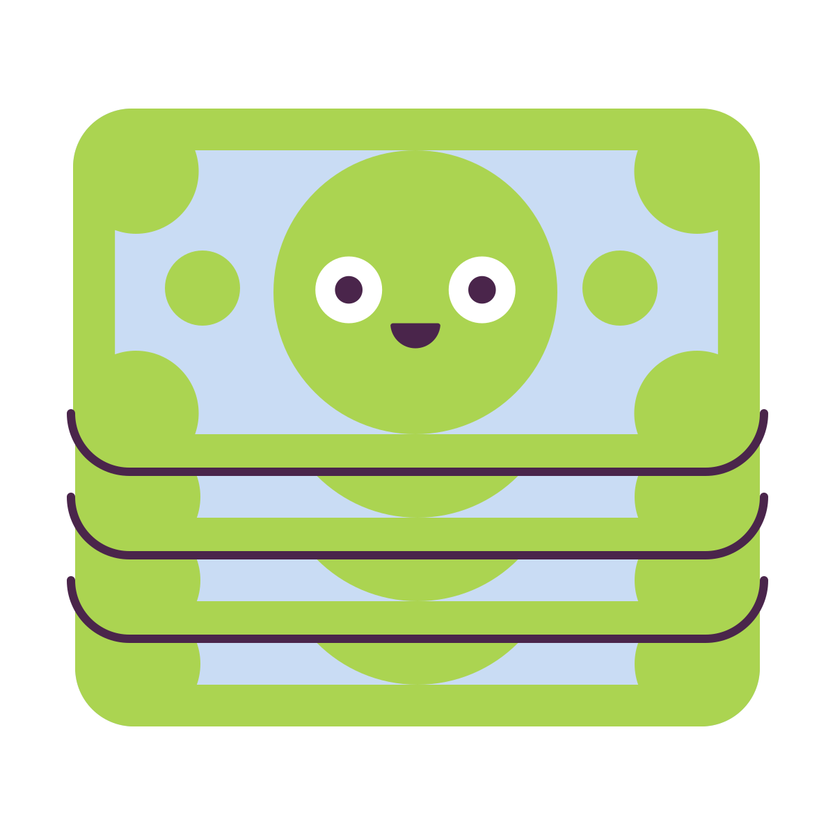 keek style stack of money icon