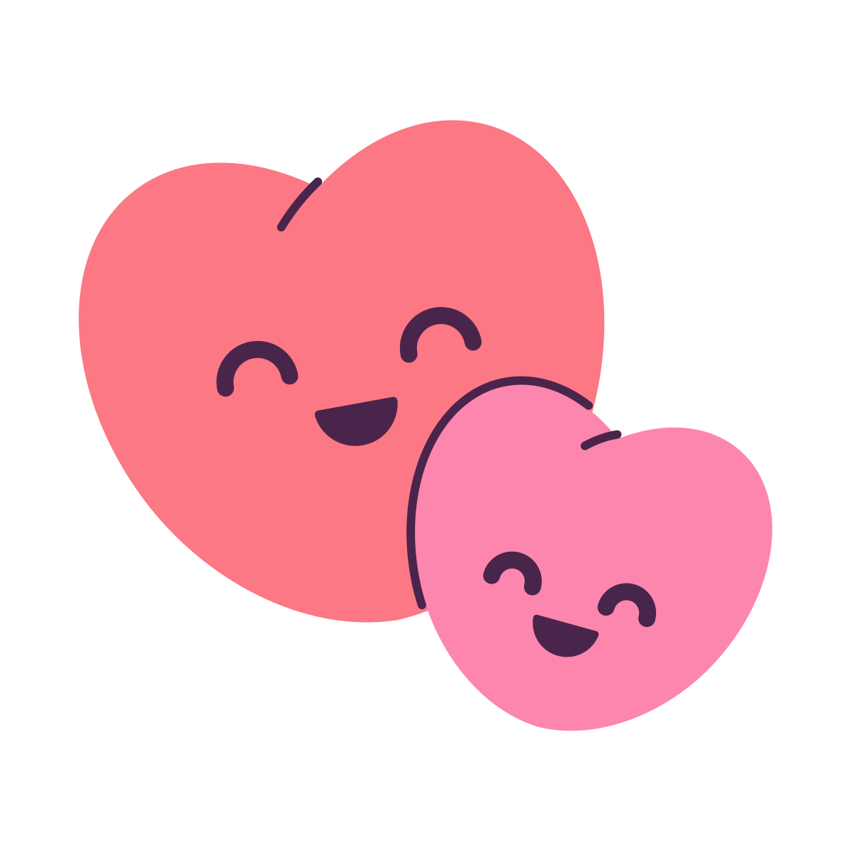 keek style two hearts icon