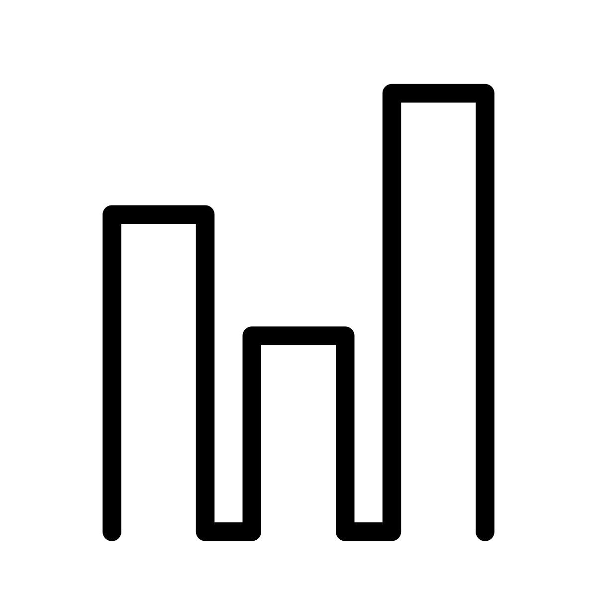 laces style istogramma icon