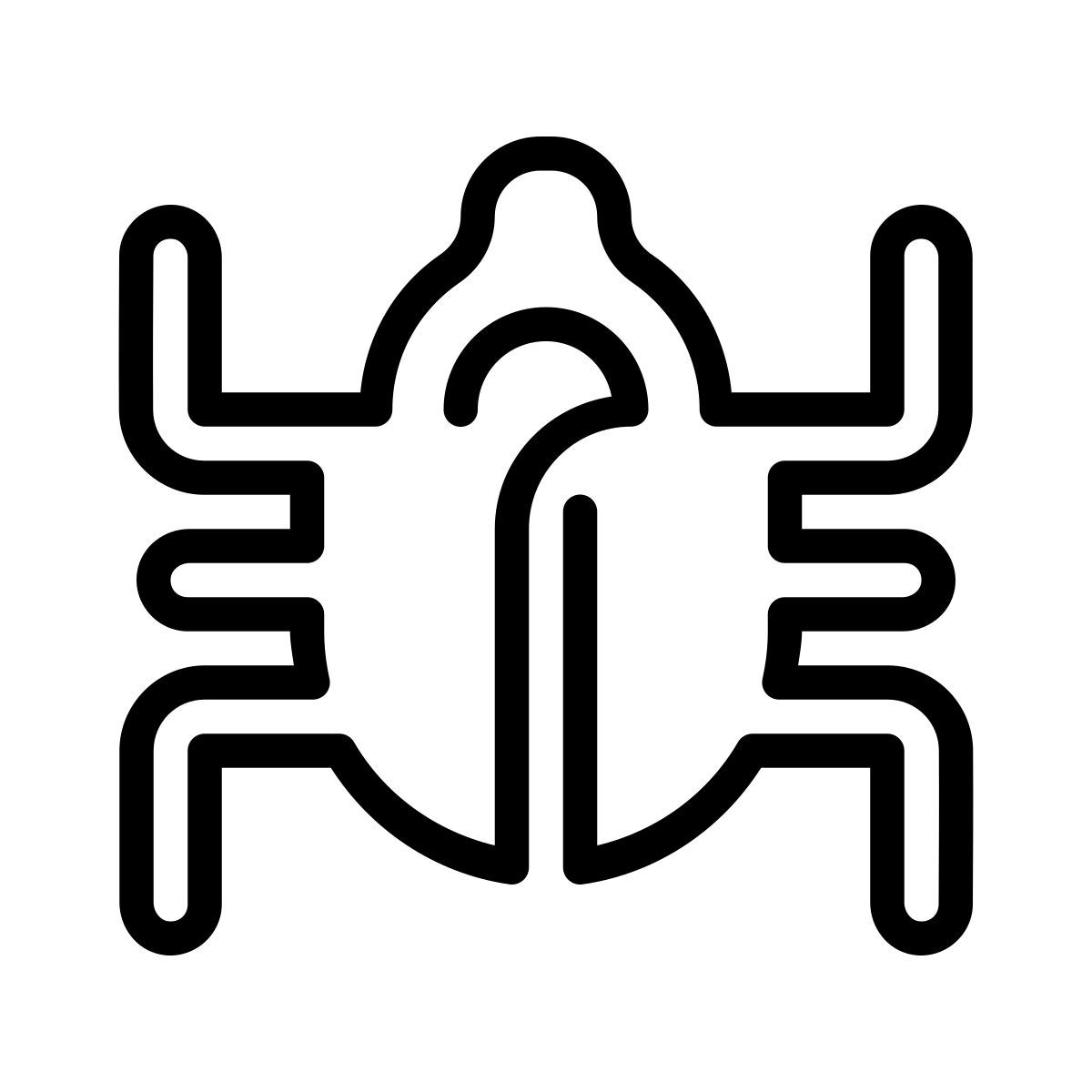laces style bug icon