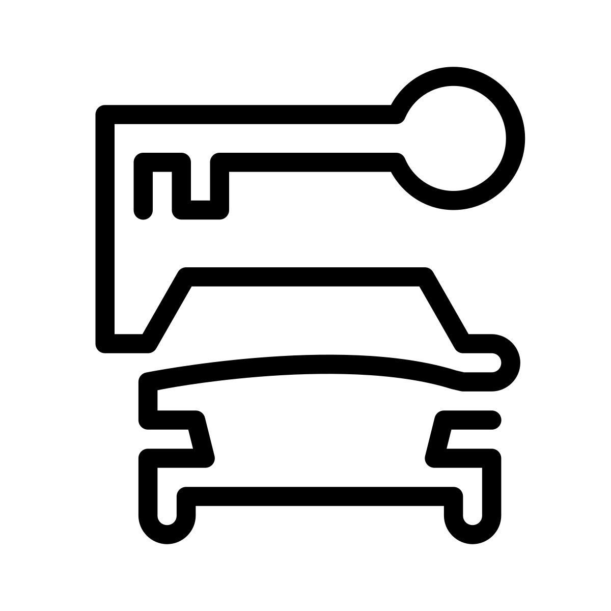 laces style 자동차 임대 icon