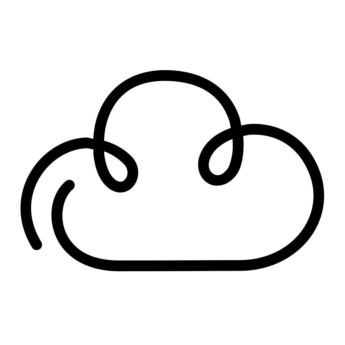 laces style cloud icon