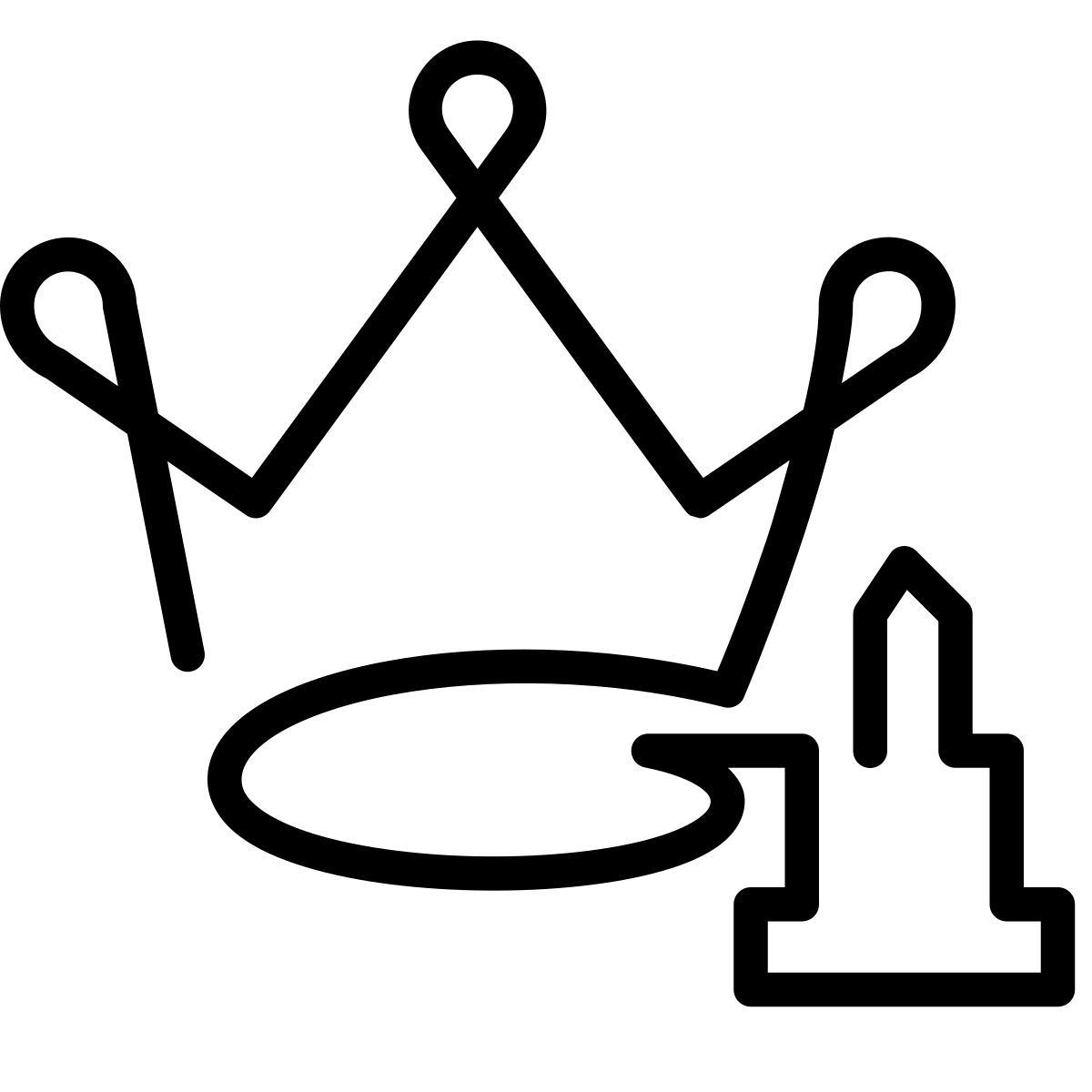 laces style corona e rossetto icon