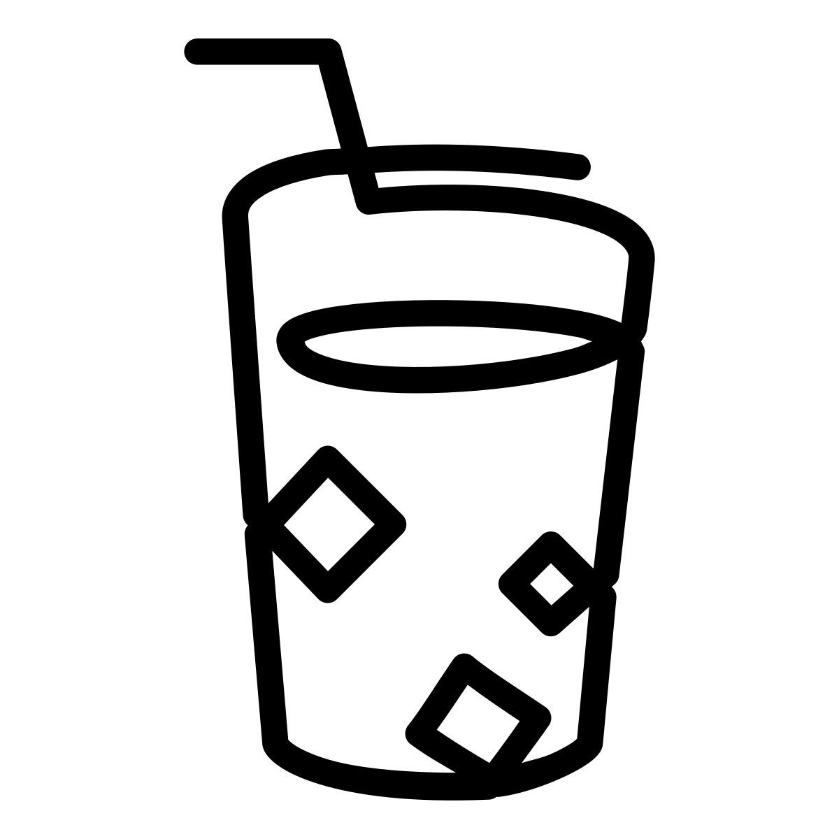 laces style 带吸管的杯子 icon