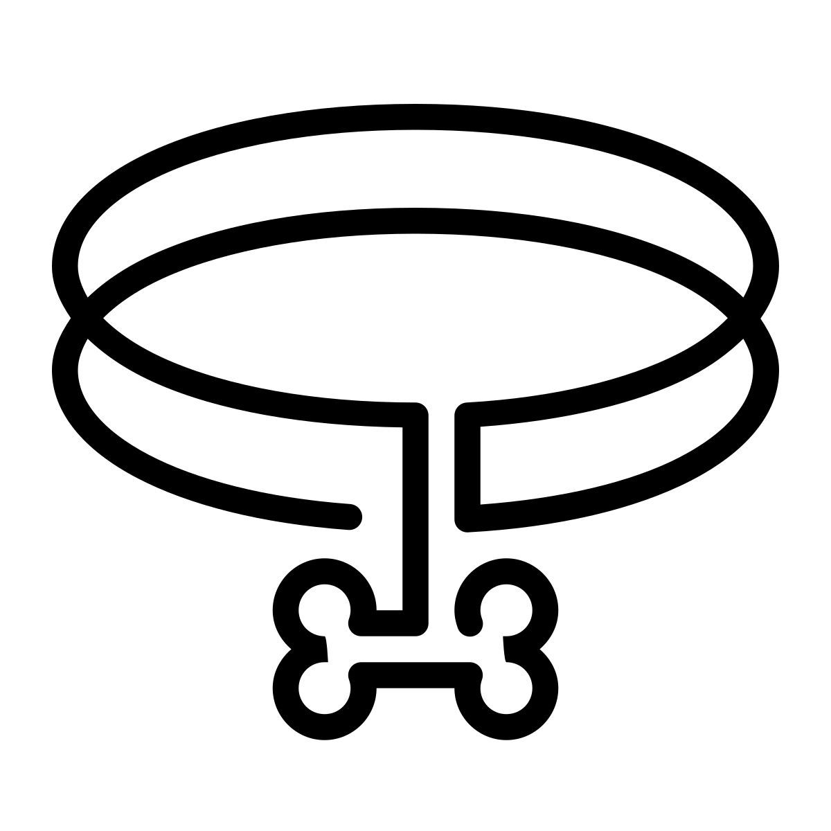 laces style dog collar icon