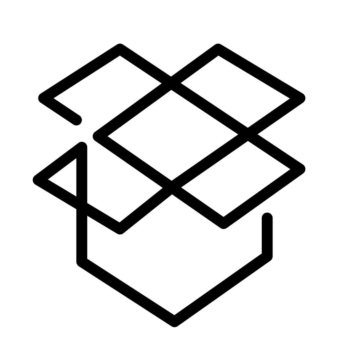 laces style dropbox icon