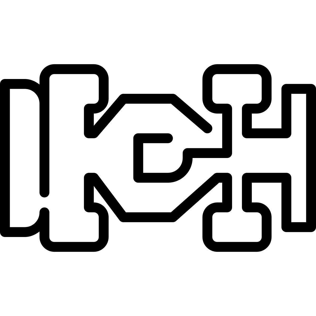 laces style macchina da corsa f1 vista dall'alto icon