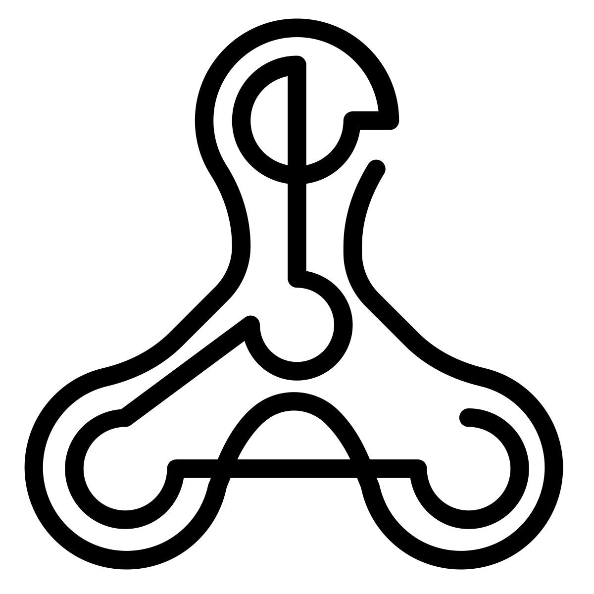 laces style fidget spinner icon