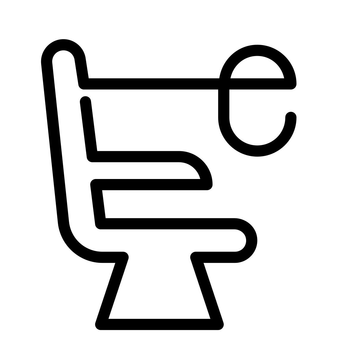 laces style siège d'avion icon