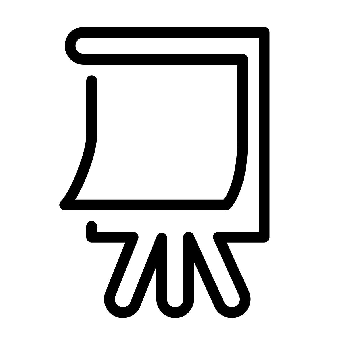 laces style flip chart icon