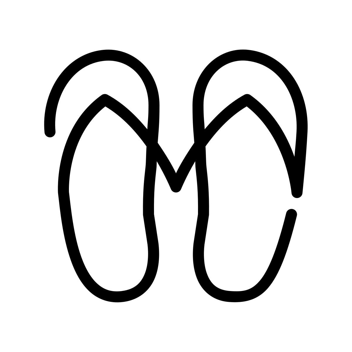 laces style flip flops icon