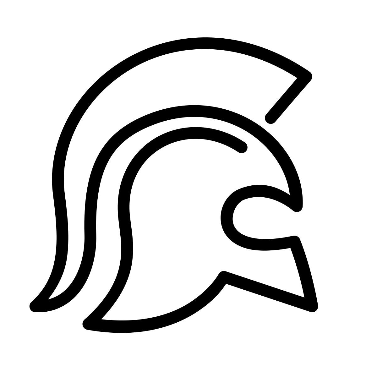 laces style griechischer helm icon