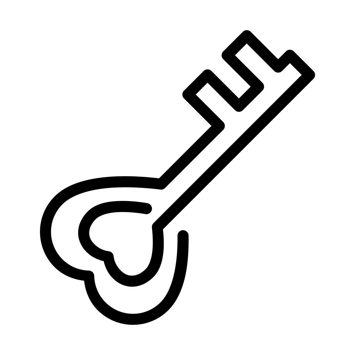 laces style heart key icon