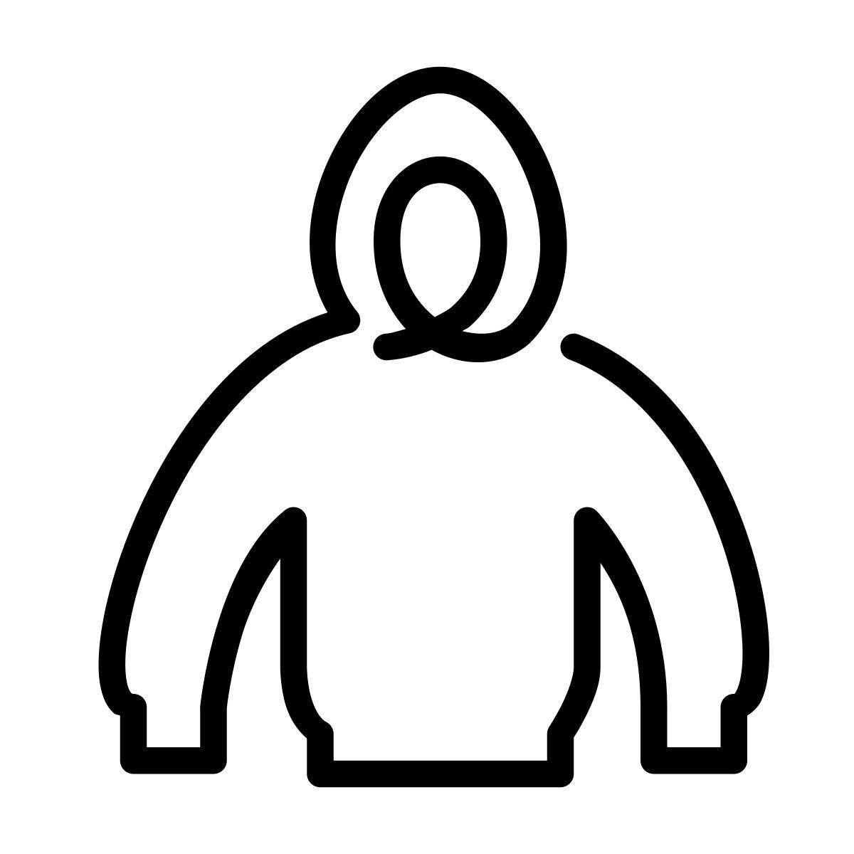 laces style mens hoodie icon