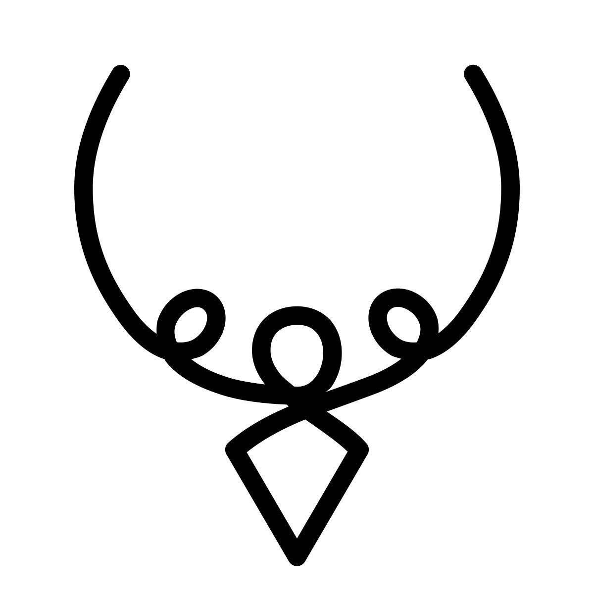 laces style necklace icon