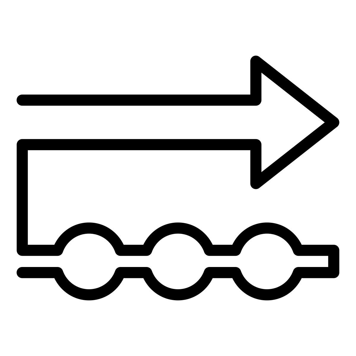 laces style outgoing data icon