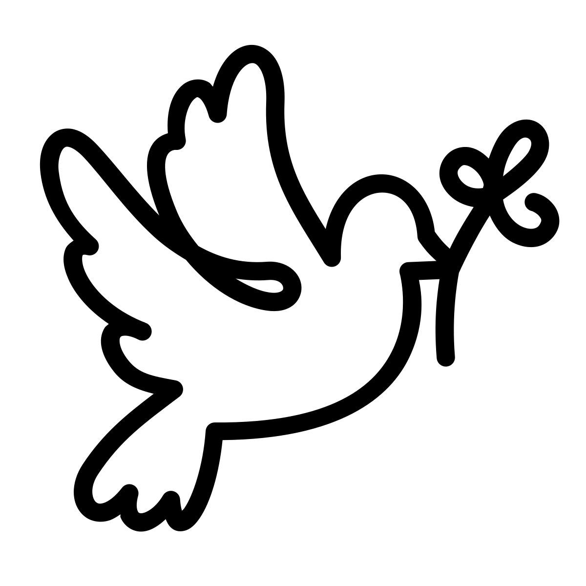 laces style peace pigeon icon
