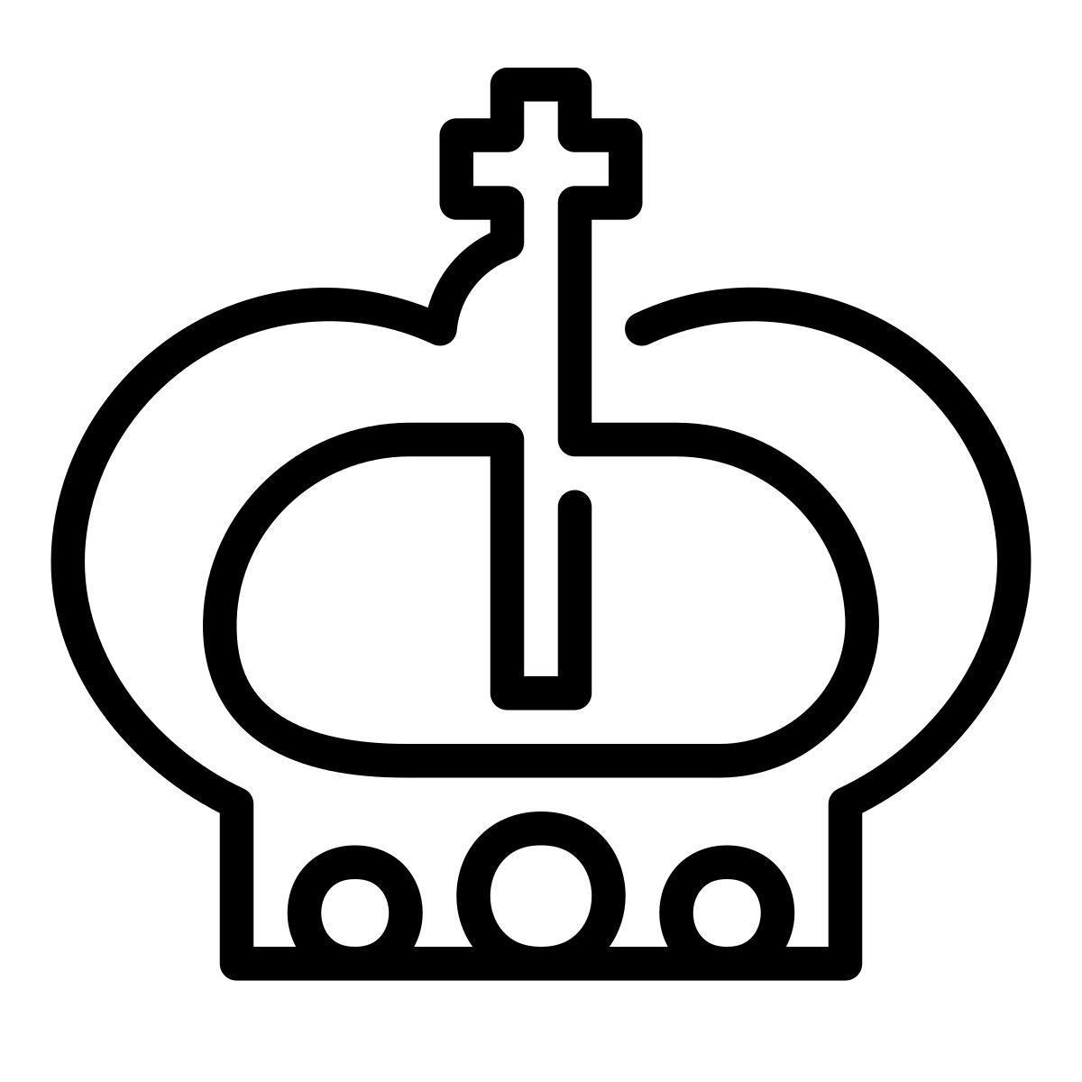 laces style queen crown icon