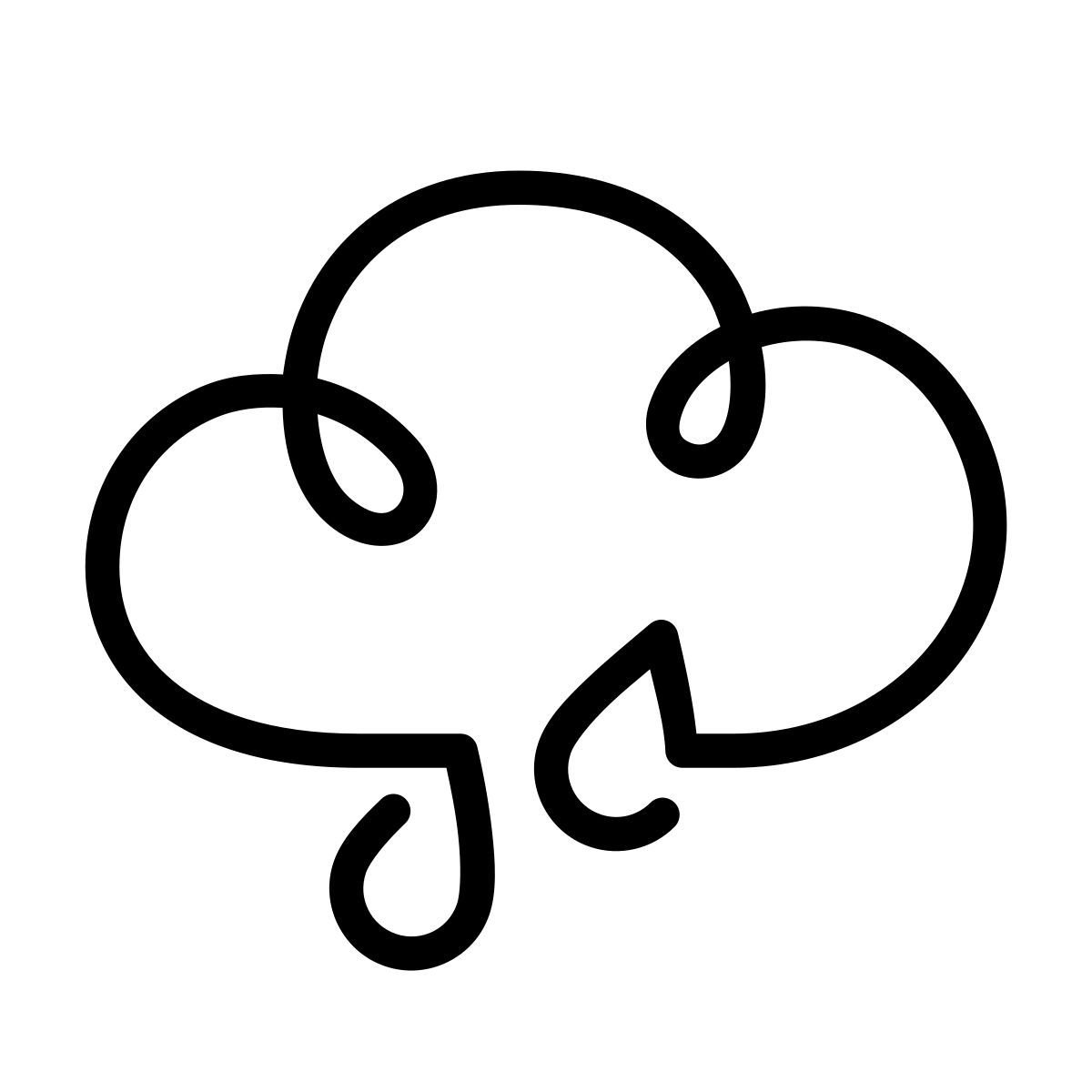 laces style rain icon