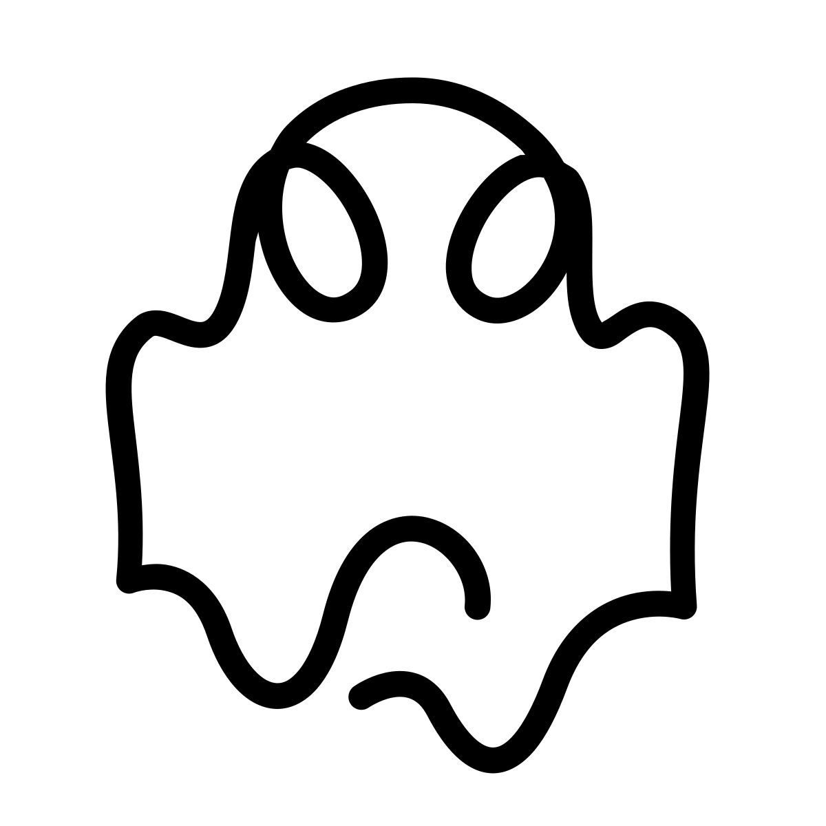 laces style unhappy face icon