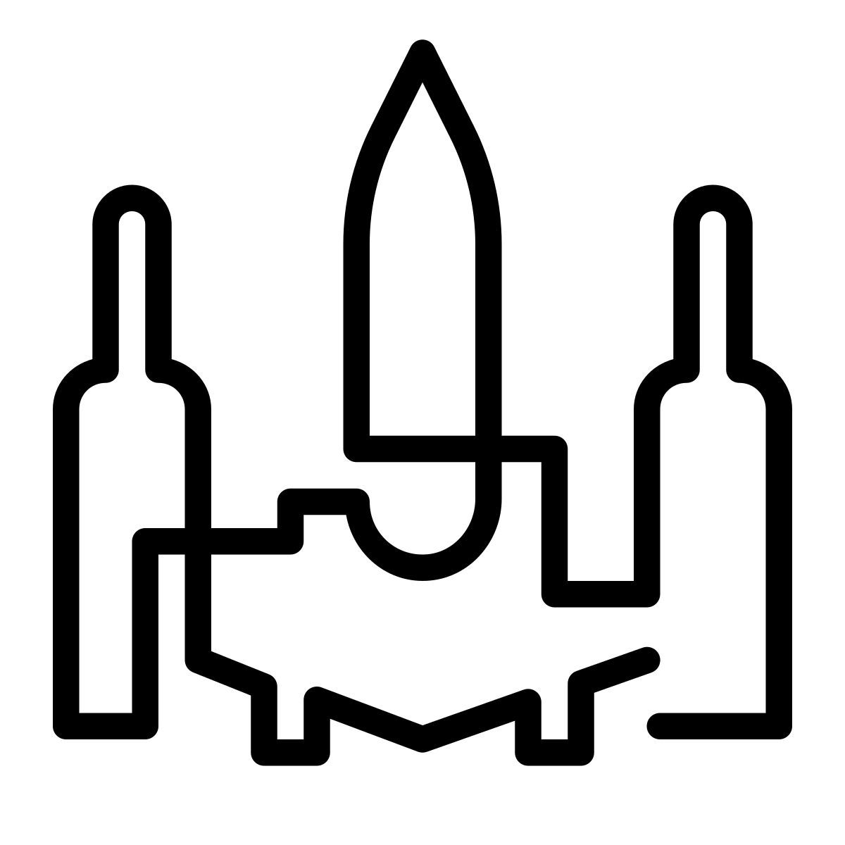 laces style space fighter icon