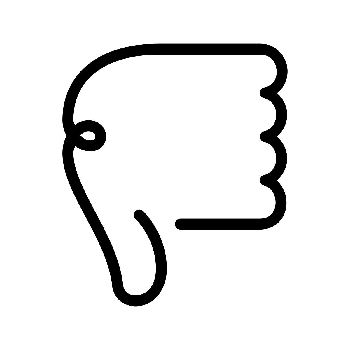 laces style daumen runter icon