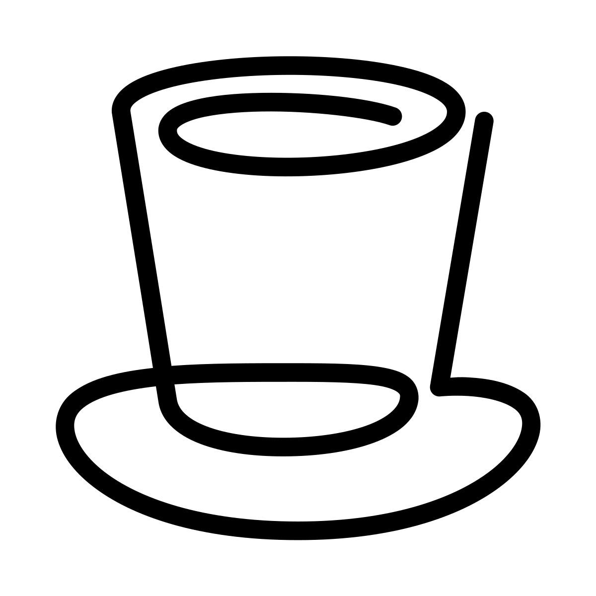 laces style top hat icon