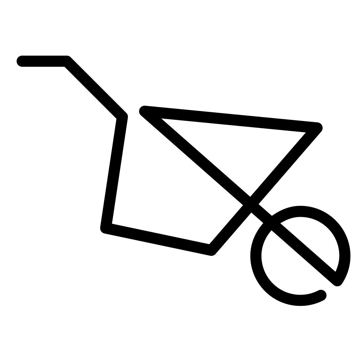 laces style wheelbarrow icon