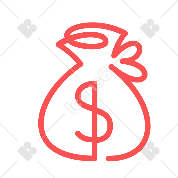 Money icons in Laces style for graphic & UI design