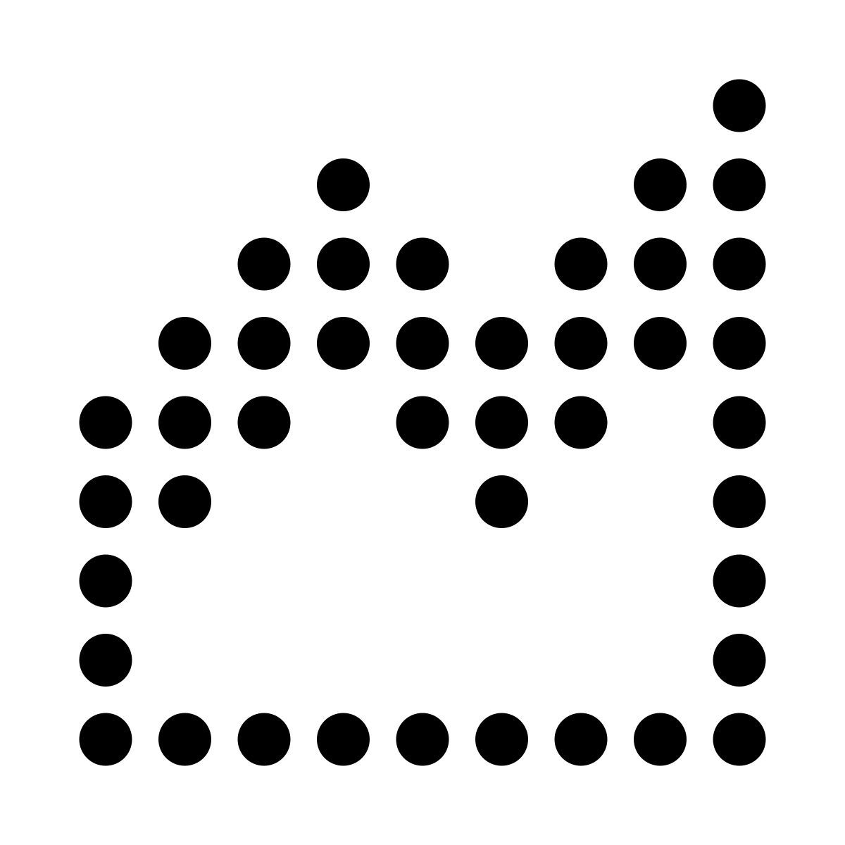 led style area chart icon