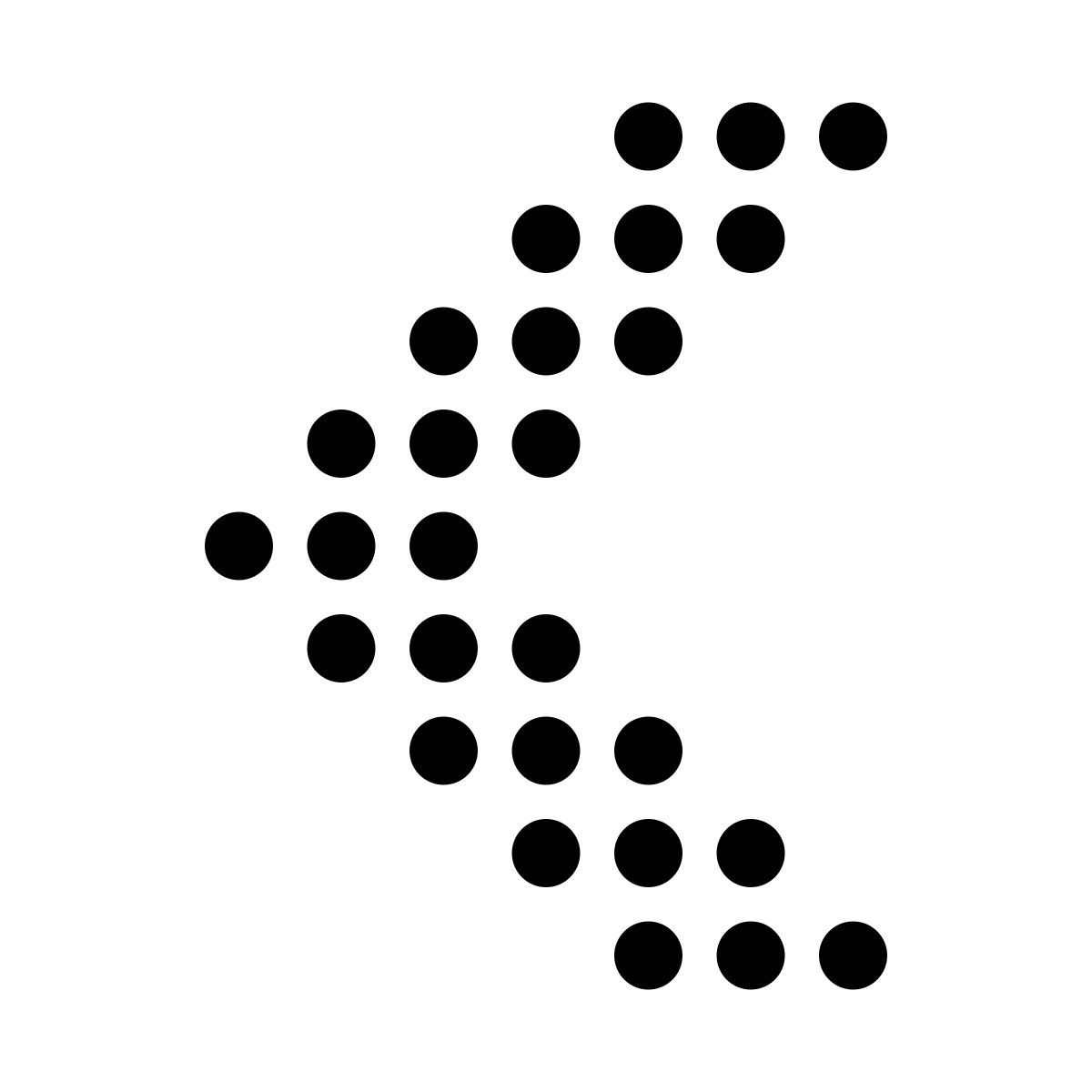 led style chevron left icon