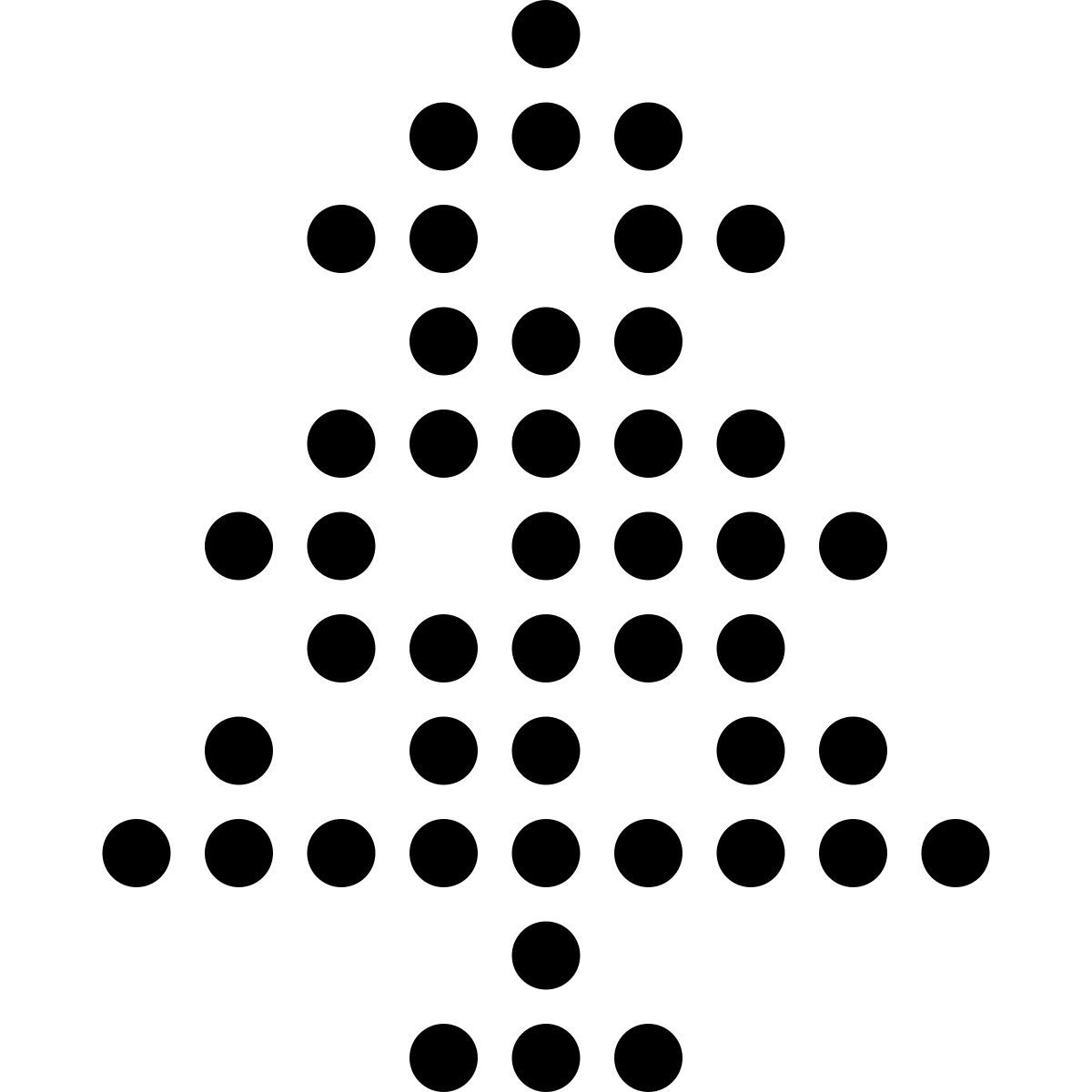 led style christmas tree icon