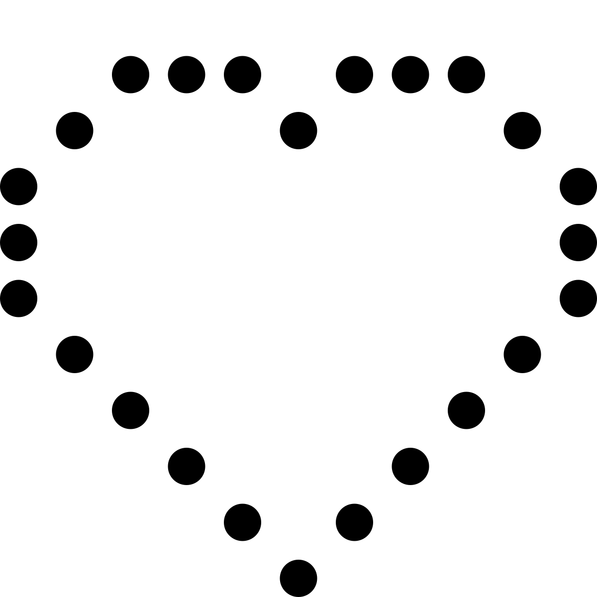 led style hearts icon