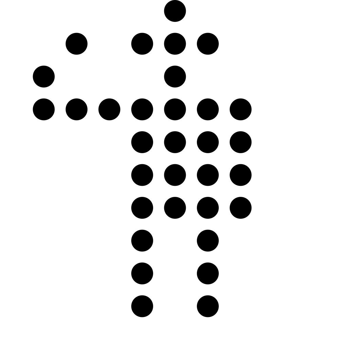 led style apuntando a uno mismo icon