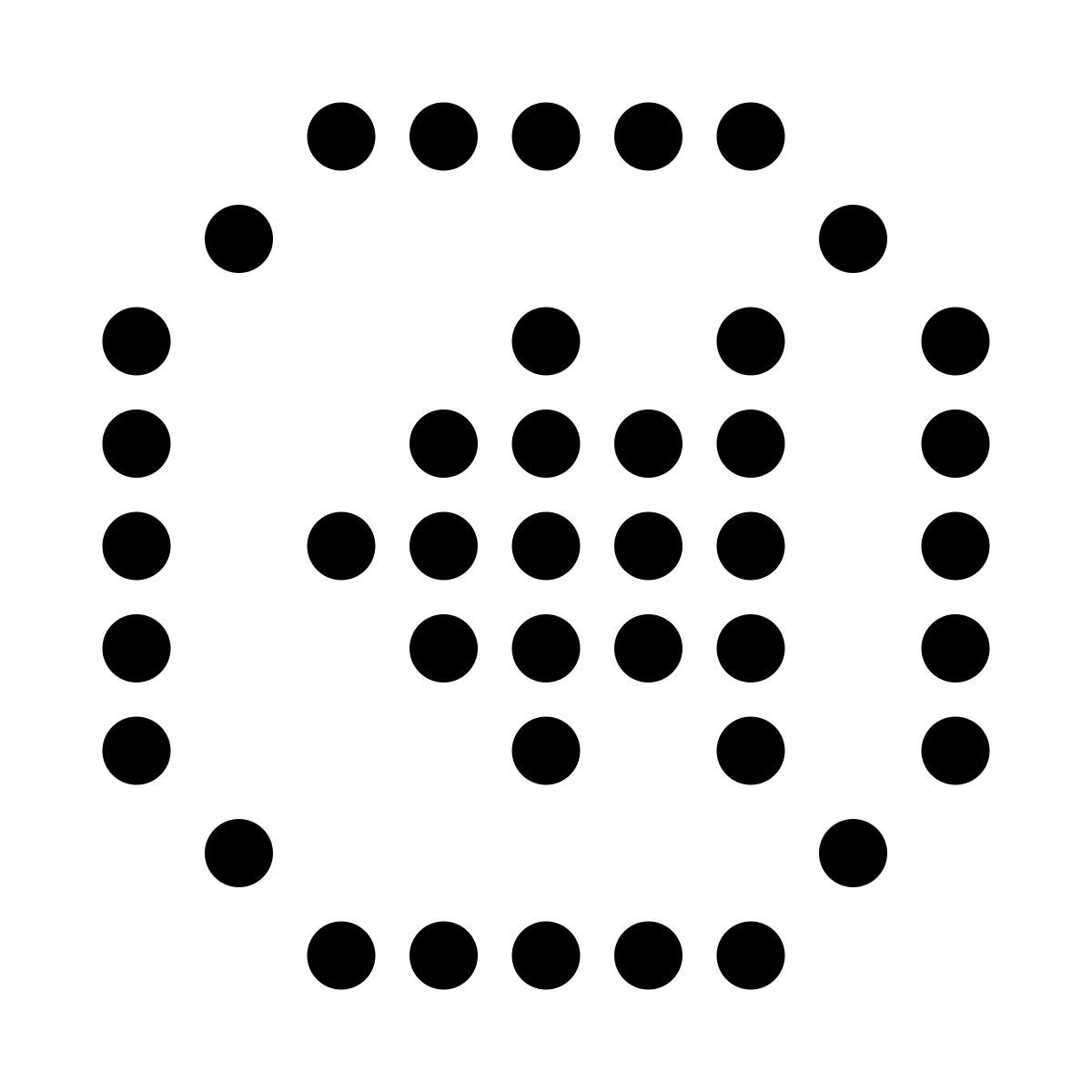 led style rewind button round icon