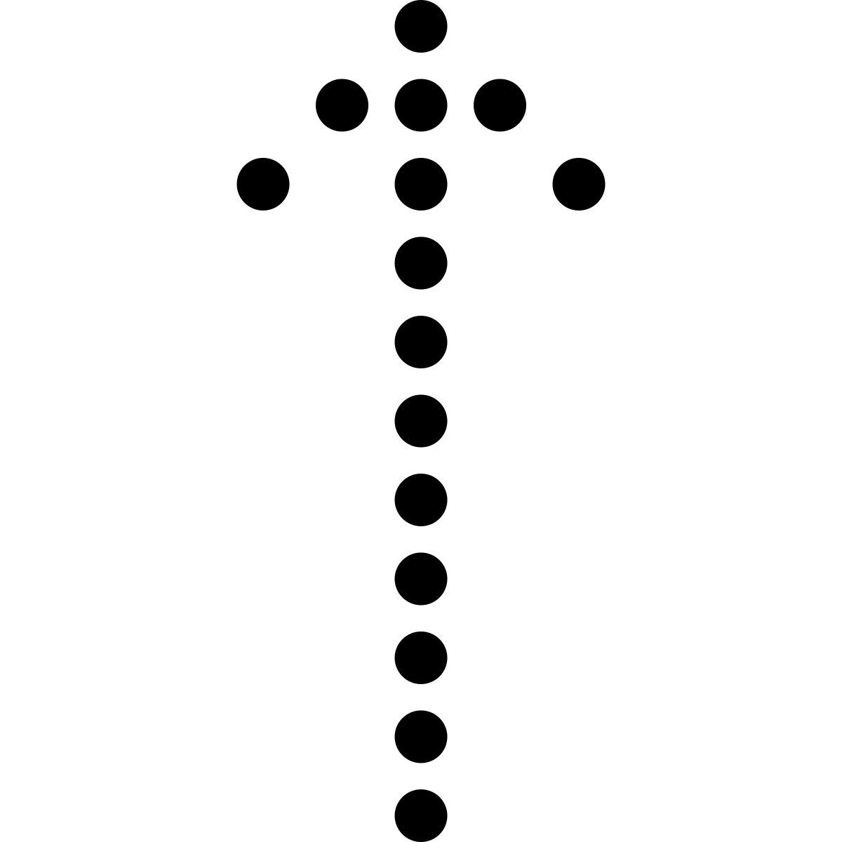 led style thick arrow pointing up icon