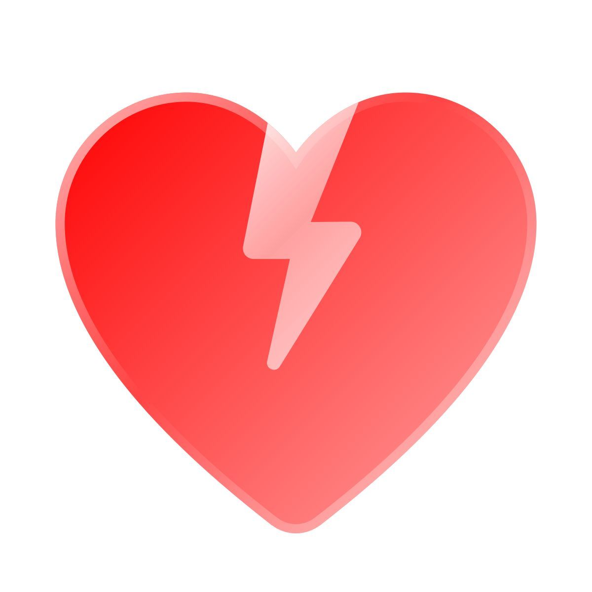 liquid glass color style coeur brisé icon