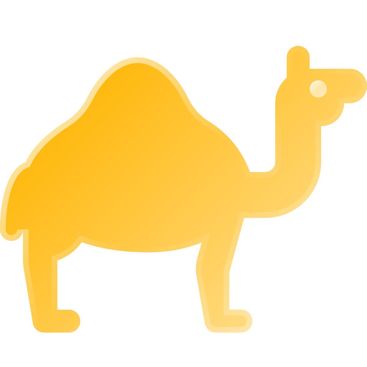 liquid glass color style camel icon