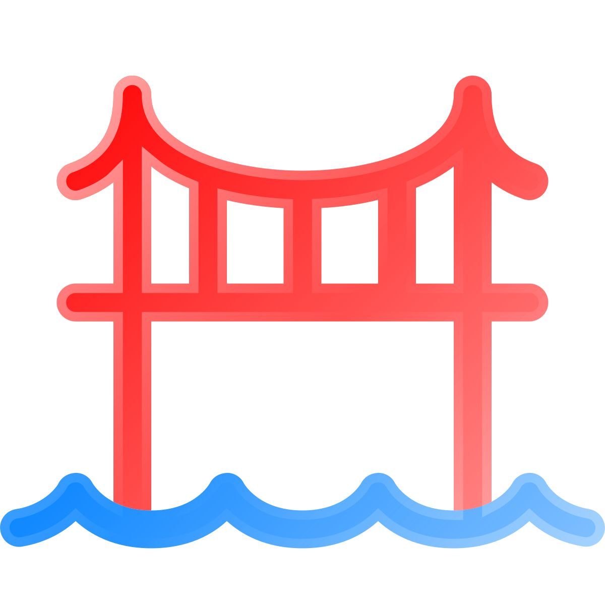 liquid glass color style 25 de abril bridge icon