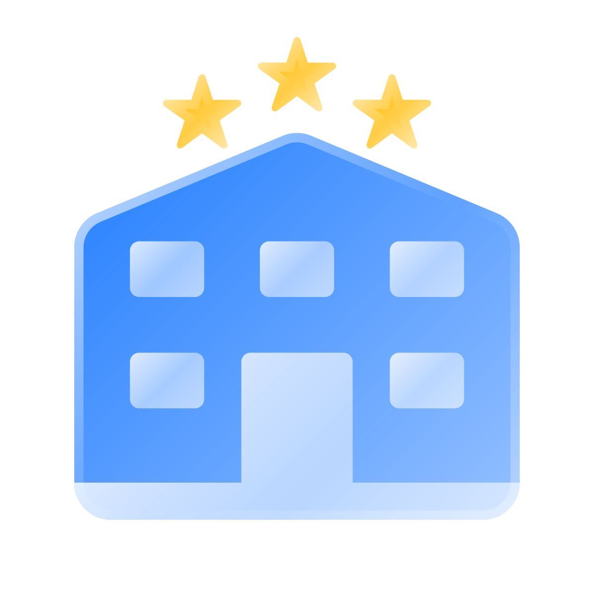 liquid glass color style hotel a 3 stelle icon