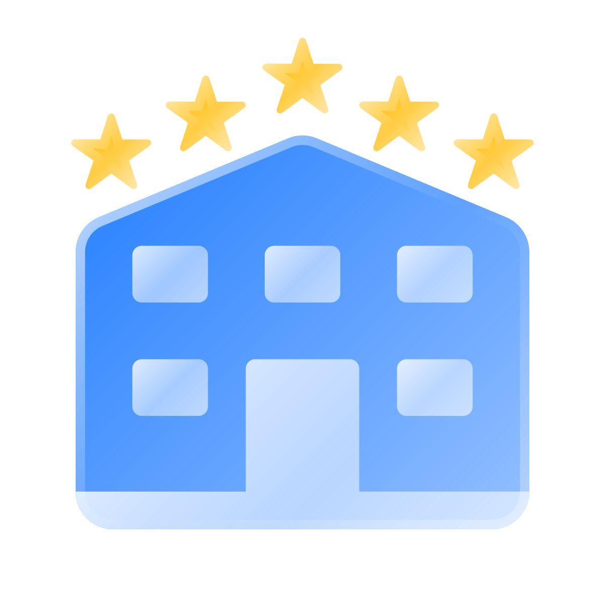 liquid glass color style hotel a 5 stelle icon