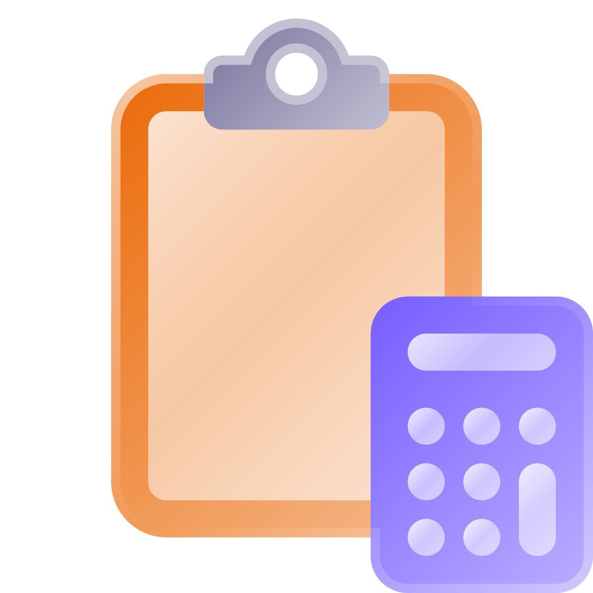 liquid glass color style accounting icon