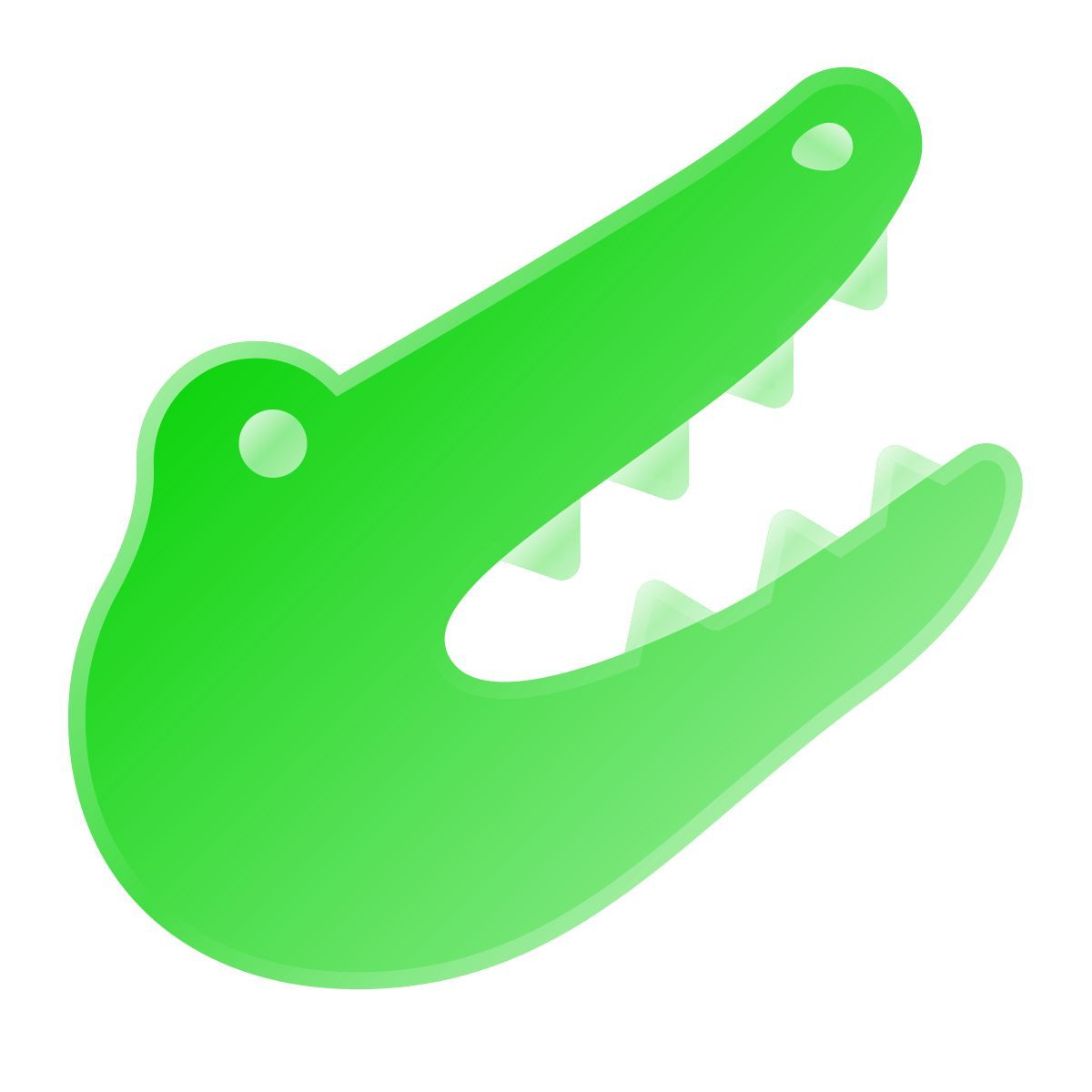 liquid glass color style alligator icon