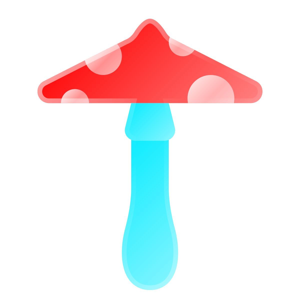 liquid glass color style amanita icon