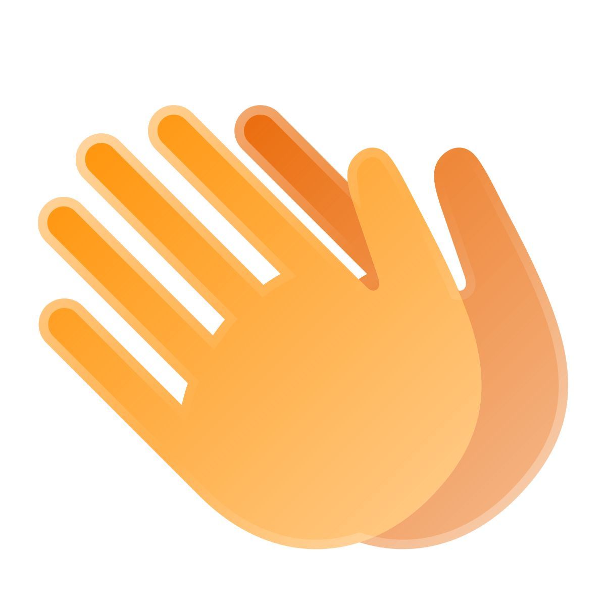 liquid glass color style 拍手 icon