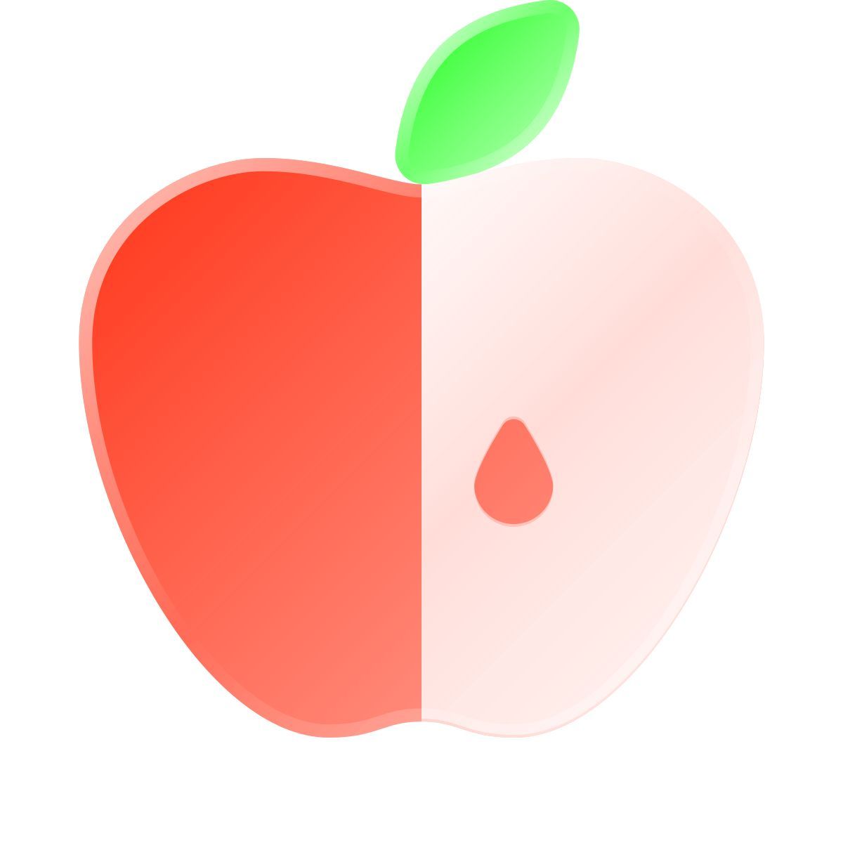 liquid glass color style pomme icon
