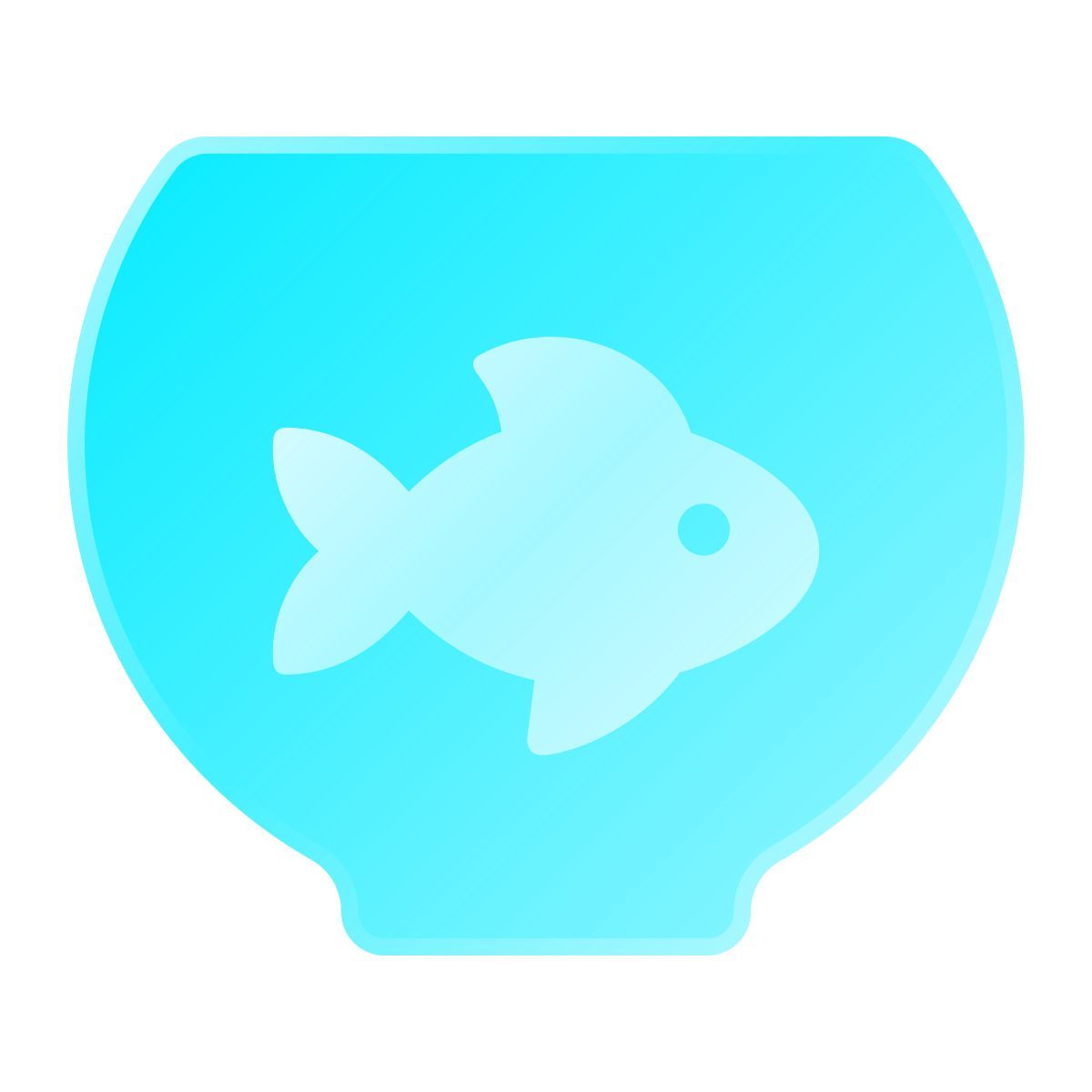 liquid glass color style acquario icon