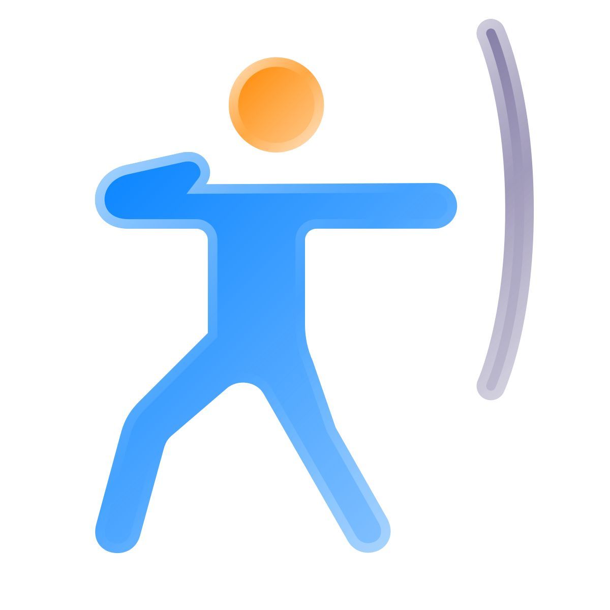 liquid glass color style 양궁 icon
